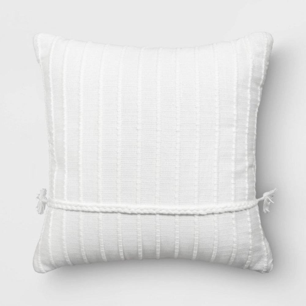 Threshold Studio McGee White textured pillow 20x20”
